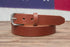1.25" chestnut full grain leather belt tapered tip slider buckle
